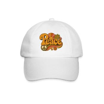 Friede - Baseballkappe - Weiß/Weiß - Vorne