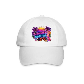 Sommernächte Neon-Tropen - Baseballkappe - Weiß/Weiß - Vorne