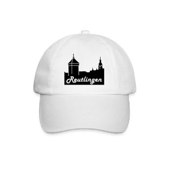 Reutlingen Skyline - Baseballkappe - Weiß/Weiß - Vorne