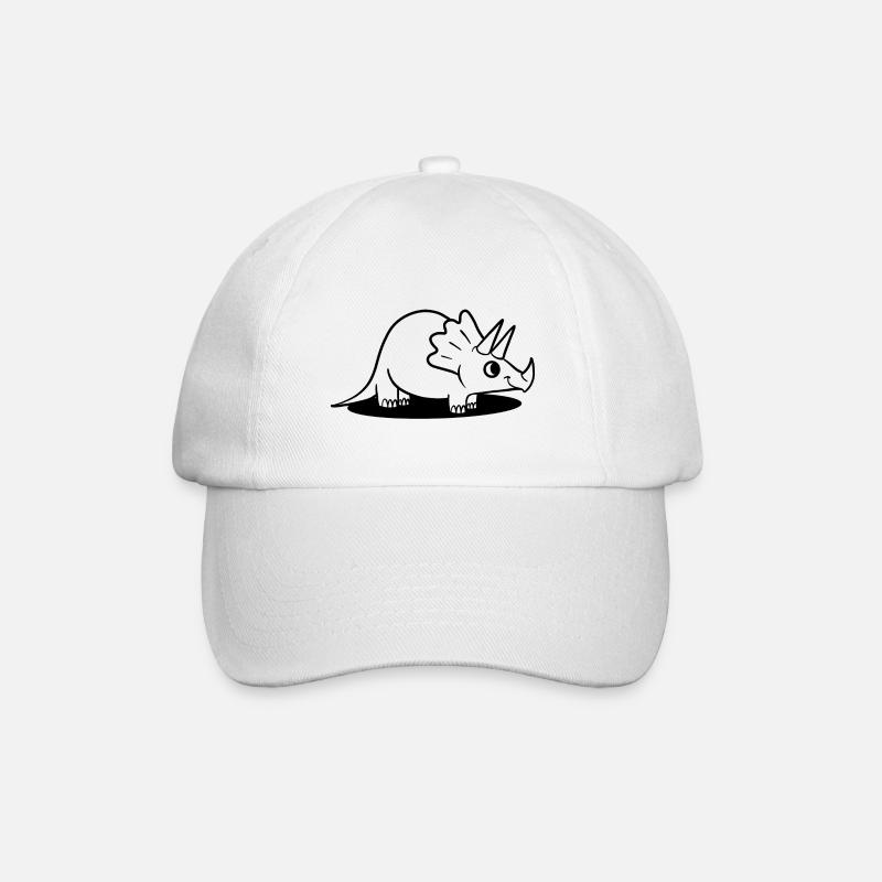 Dinosaurier - Baseballkappe - Weiß/Weiß