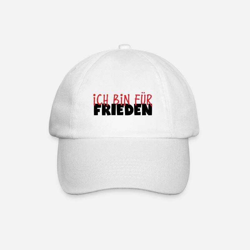 Ich bin für Frieden - Statement 1 - Baseballkappe - Weiß/Weiß