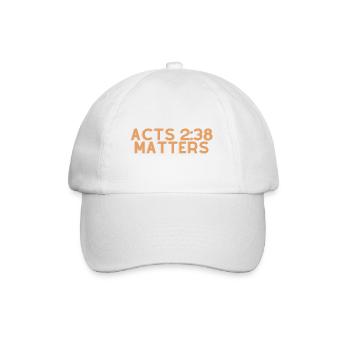 Actes 2:38 Matters - Citation chrétienne - Casquette classique - blanc/blanc - Devant