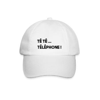 "Design Té Té... Téléphone tendance" - Casquette classique - blanc/blanc - Devant