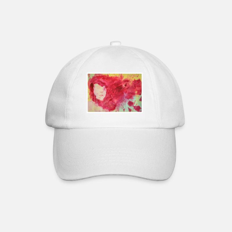 Original Kunstdruck "Redhead" - Baseballkappe - Weiß/Weiß