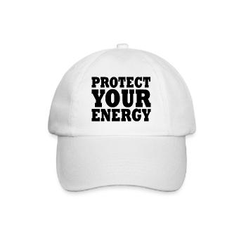 Protect your energy - Baseballkappe - Weiß/Weiß - Vorne