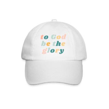 To God Be The Glory Happy Colorful Vibe Christian - Baseball Cap - white/white - Front