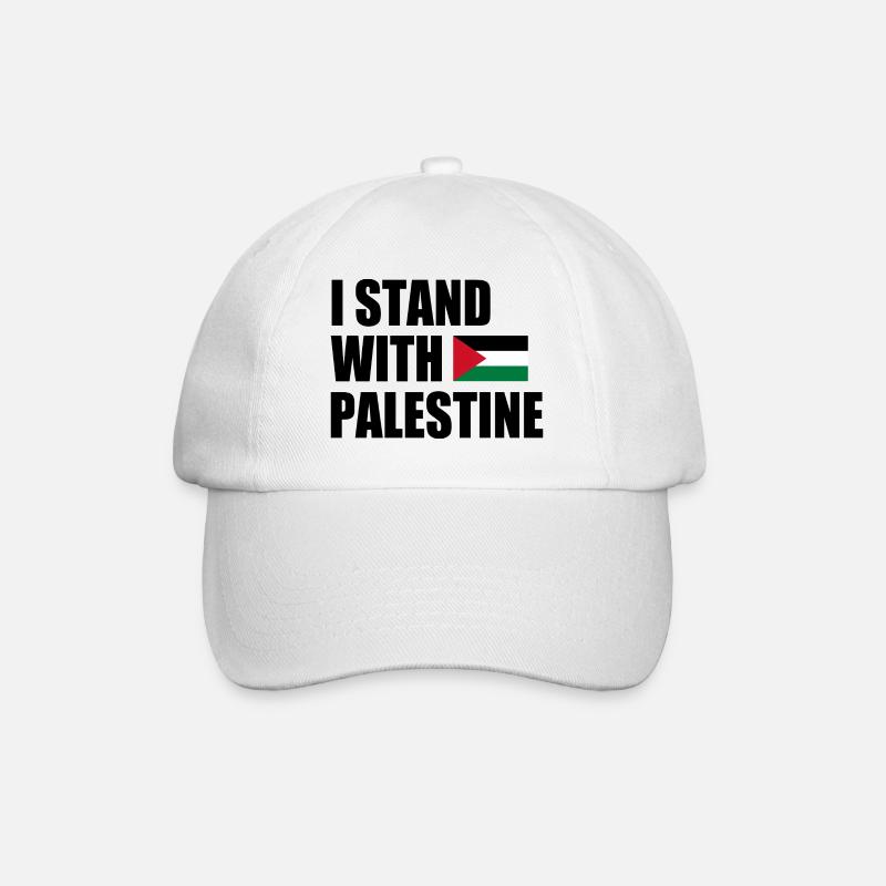 I stand with palestine - Baseballkappe - Weiß/Weiß