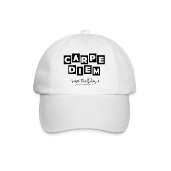 Carpe Diem en noir - Casquette classique - blanc/blanc - Devant