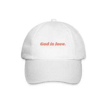 God Is Love - Christian Quote - Baseball Cap - white/white - Front