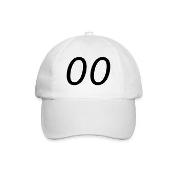 Doppel Null - Baseballkappe - Weiß/Weiß - Vorne