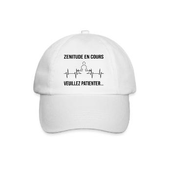 Zenitude en cours, veuillez patienter - Humour - Casquette classique - blanc/blanc - Devant