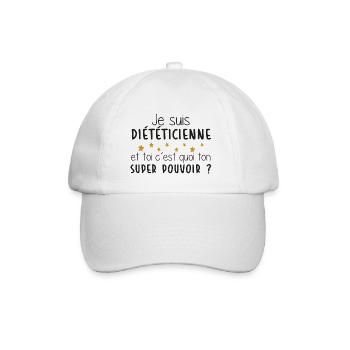 Diététicienne - Nourriture - Nutrition - Cadeau - Casquette classique - blanc/blanc - Devant