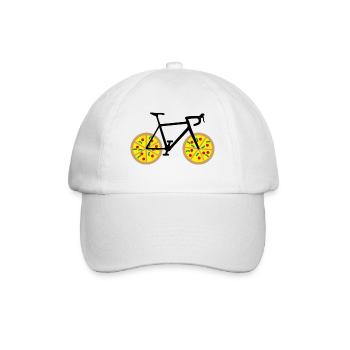 Pizza bike - Baseball Cap - white/white - Front