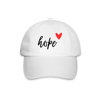 Liebe, Hoffnung - Baseballkappe - Weiß/Weiß - Vorne
