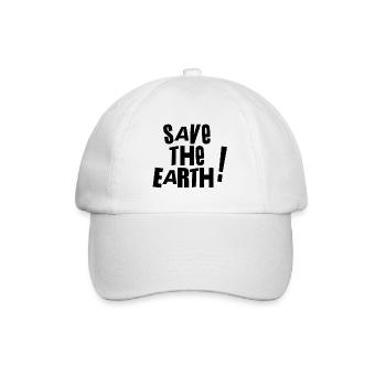 Save the earth - Baseball Cap - white/white - Front