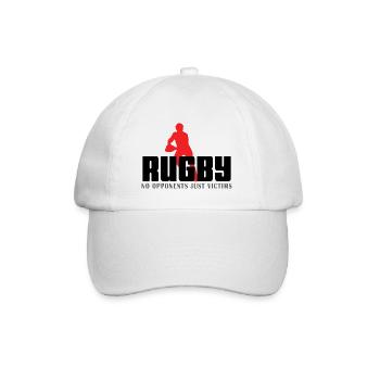 Rugby No Opponents Just Victims - Baseball Cap - white/white - Front