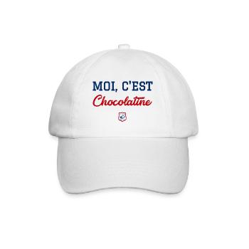 Moi, c'est Chocolatine - Casquette classique - blanc/blanc - Devant