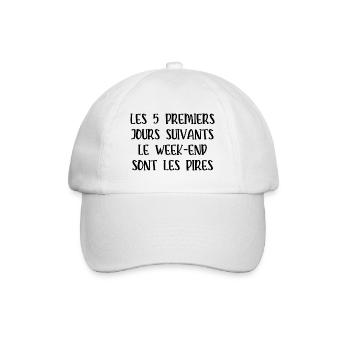 les premiers jours suivants le week-end - Casquette classique - blanc/blanc - Devant