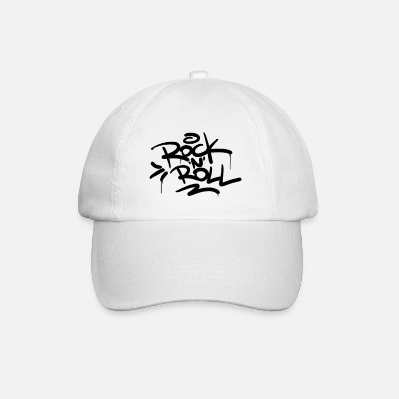 Rock N Roll - Baseball Cap - white/white