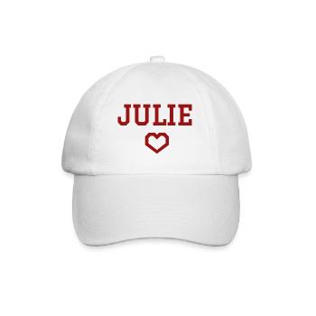 Julie Herz - Baseballkappe - Weiß/Weiß - Vorne