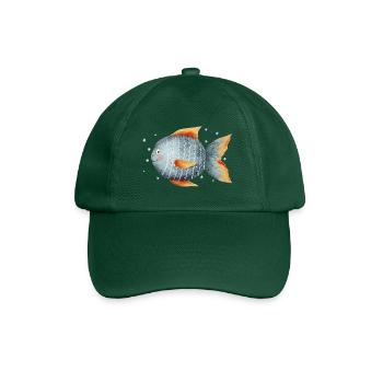 Süßer Fisch mit Blubberblasen - Baseballkappe - Flaschengrün - Vorne