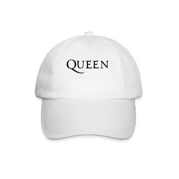 Queen logo in front of woman and man - Baseball Cap - white/white - Front