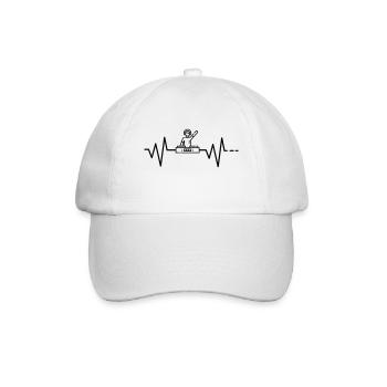 Heartbeat DJ, Music, EDM, Music Party Disco, Club - Baseball Cap - white/white - Front