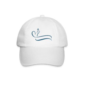 Jesus Heart Cross - Baseball Cap - white/white - Front