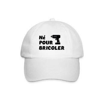 Né pour bricoler perceuse - Casquette classique - blanc/blanc - Devant