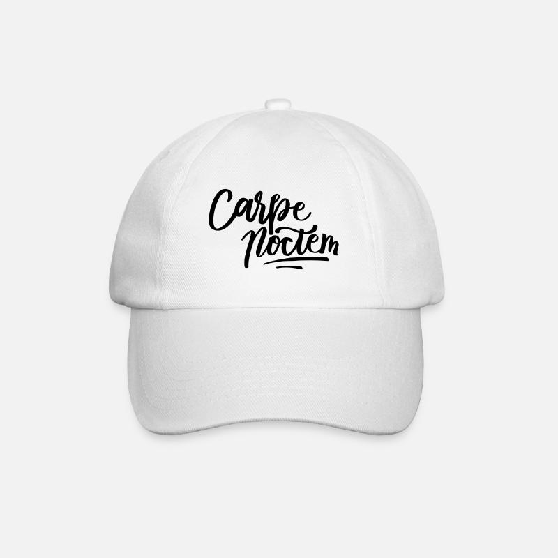 Carpe Noctem - Baseballkappe - Weiß/Weiß