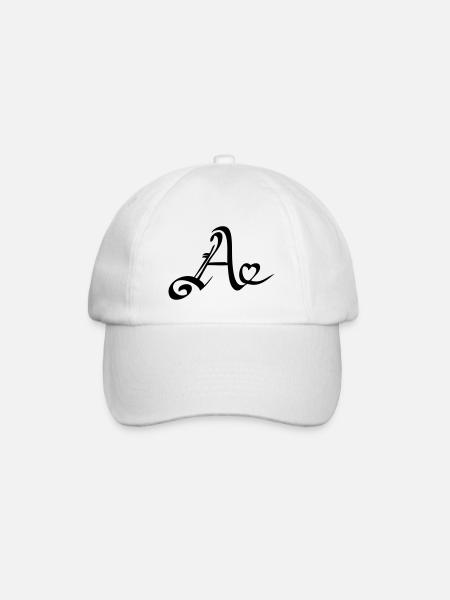 A - Cœur - Casquette classique - blanc/blanc