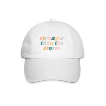 Stronger Than The Storm - Christian - Baseball Cap - white/white - Front
