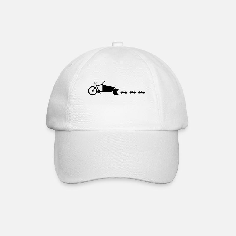 Lastenfahrrad Autofresser - Baseballkappe - Weiß/Weiß
