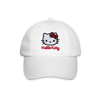 Hello Kitty Embroidered Portrait - Baseball Cap - white/white - Front
