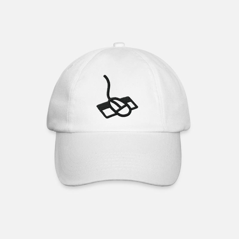 Mouse mat - Baseball Cap - white/white