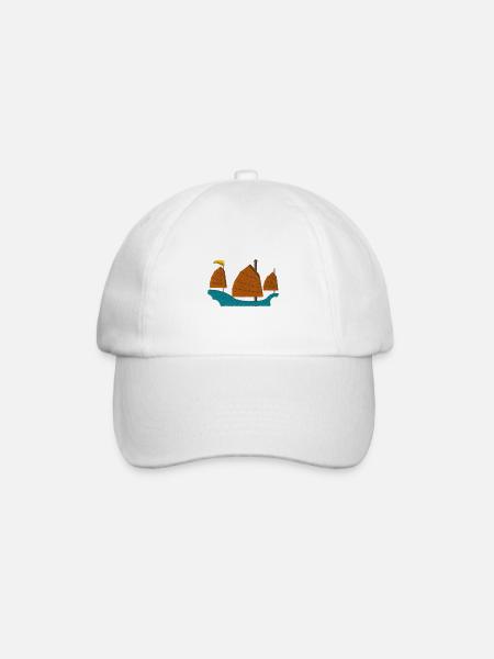 Sailing ship - Baseball Cap - white/white