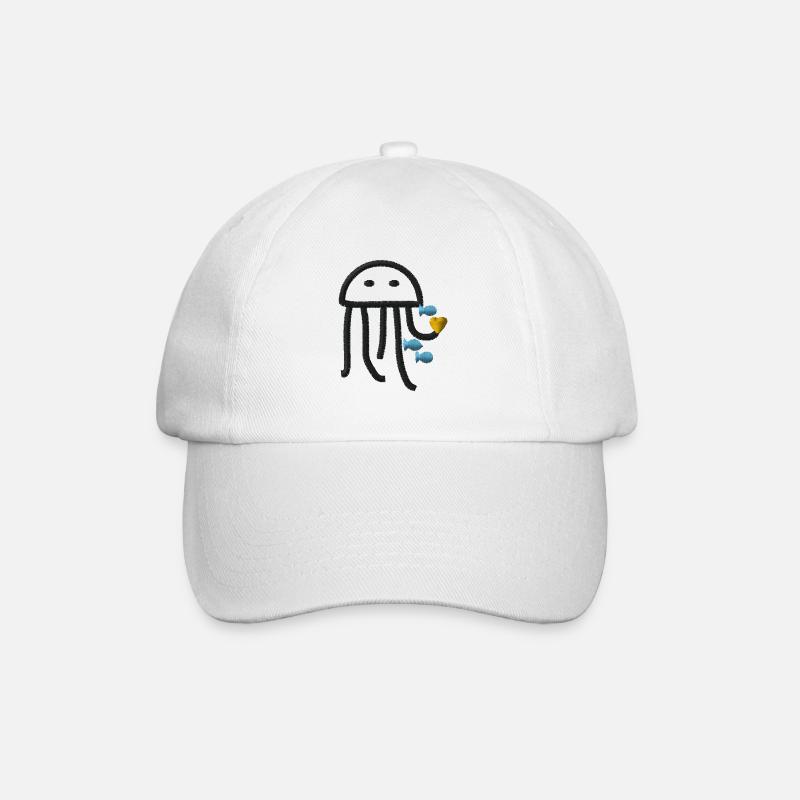 Méduse brodée - Casquette classique - blanc/blanc