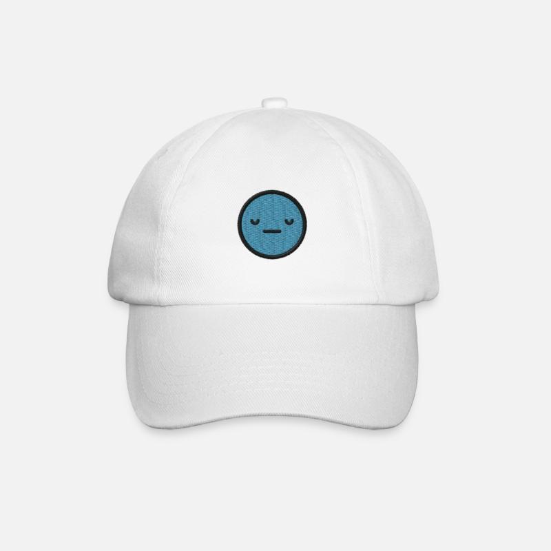 Poker Face - Baseballkappe - Weiß/Weiß