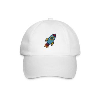 Spaceship - Baseball Cap - white/white - Front