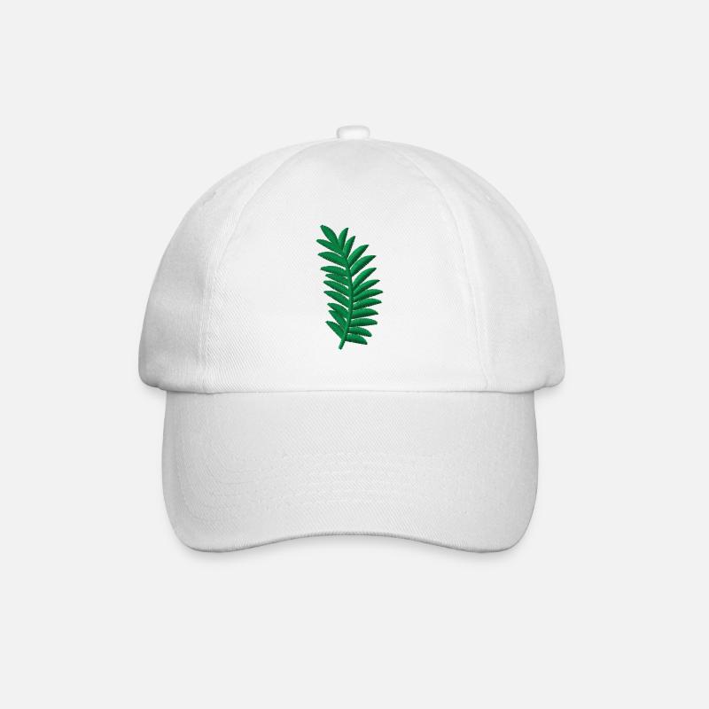 Feuille de palmier brodée - Casquette classique - blanc/blanc