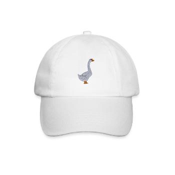 Goose embroidered - Baseball Cap - white/white - Front