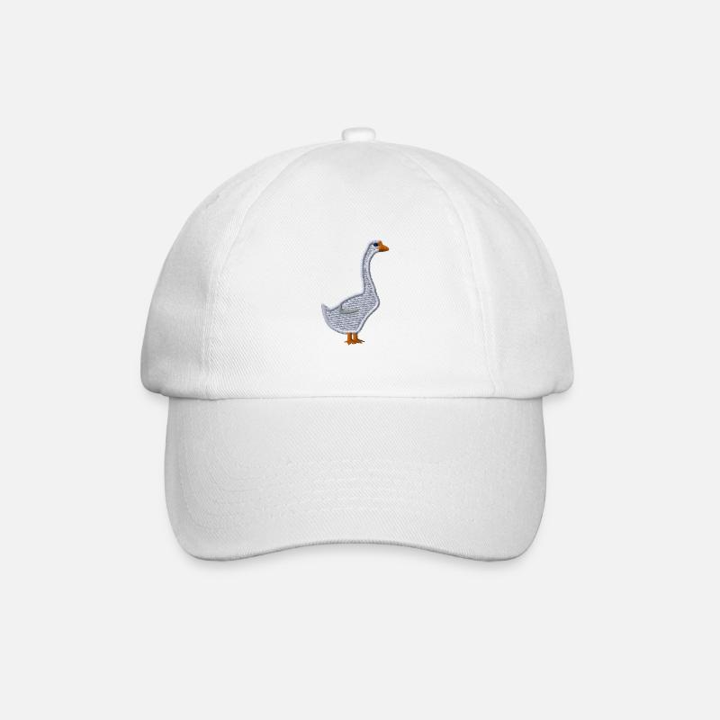 Oie brodée - Casquette classique - blanc/blanc