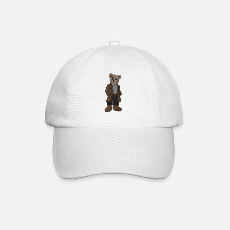 Teddybär - Baseballkappe - Weiß/Weiß