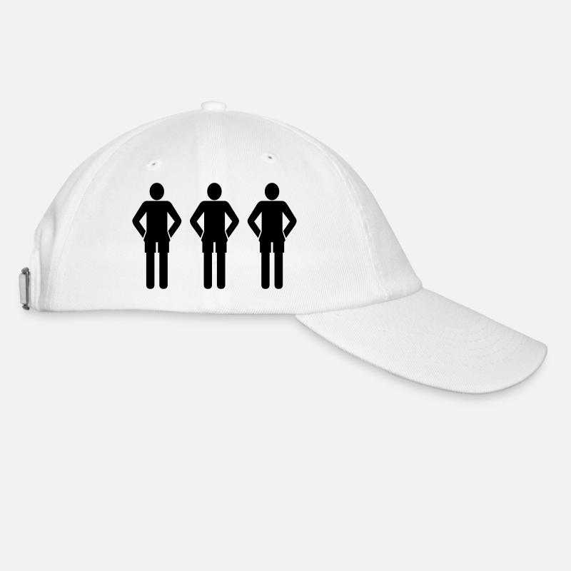 3schwarz - Baseballkappe - Weiß/Weiß