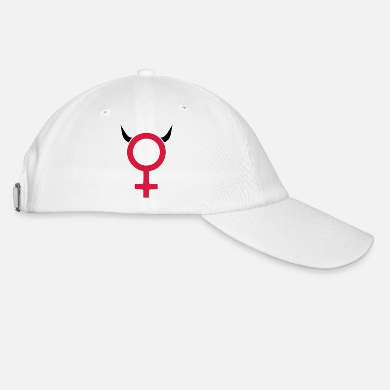 böses Mädchen Teufelchen lustiges Venus Symbol - Baseballkappe - Weiß/Weiß