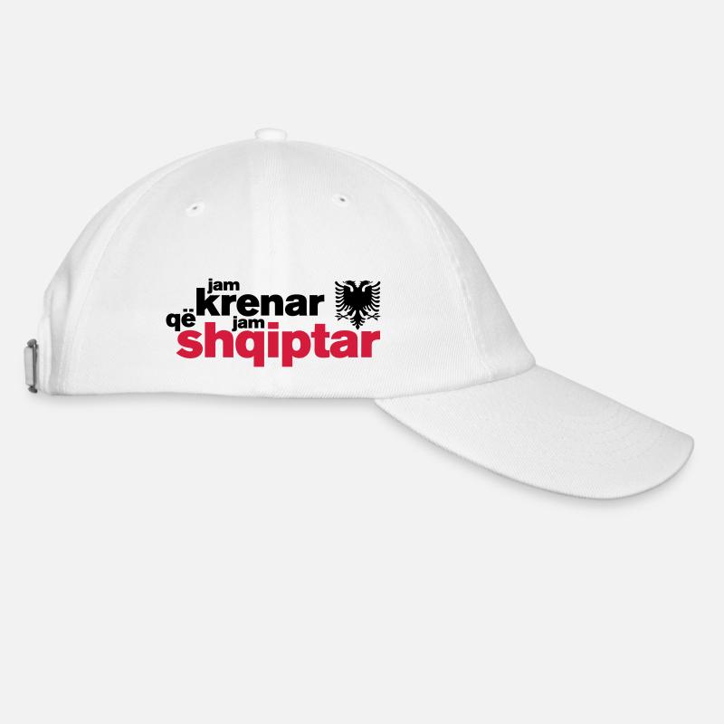 Krenar qe jam Shqiptar - Baseball Cap - white/white