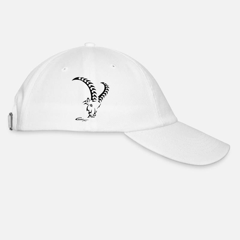 Sternzeichen Steinbock - Baseballkappe - Weiß/Weiß