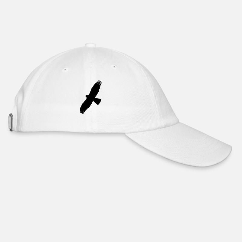 Aigle de Bonelli coloré au dos, silhouette devant - Casquette classique - blanc/blanc