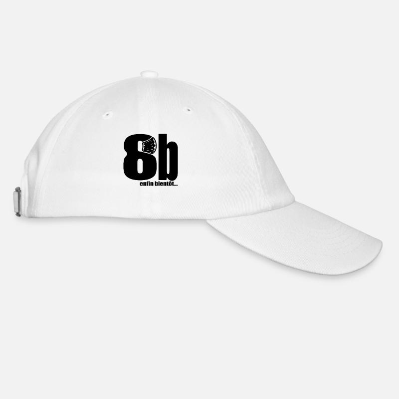 8b endlich bald - Baseballkappe - Weiß/Weiß