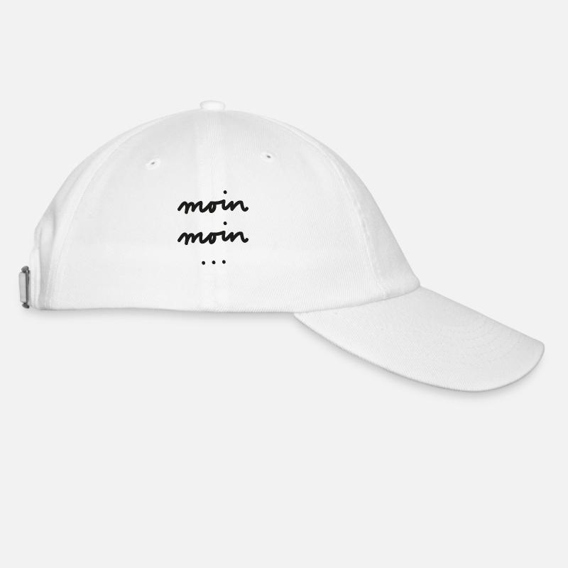 moin moin - Baseballkappe - Weiß/Weiß